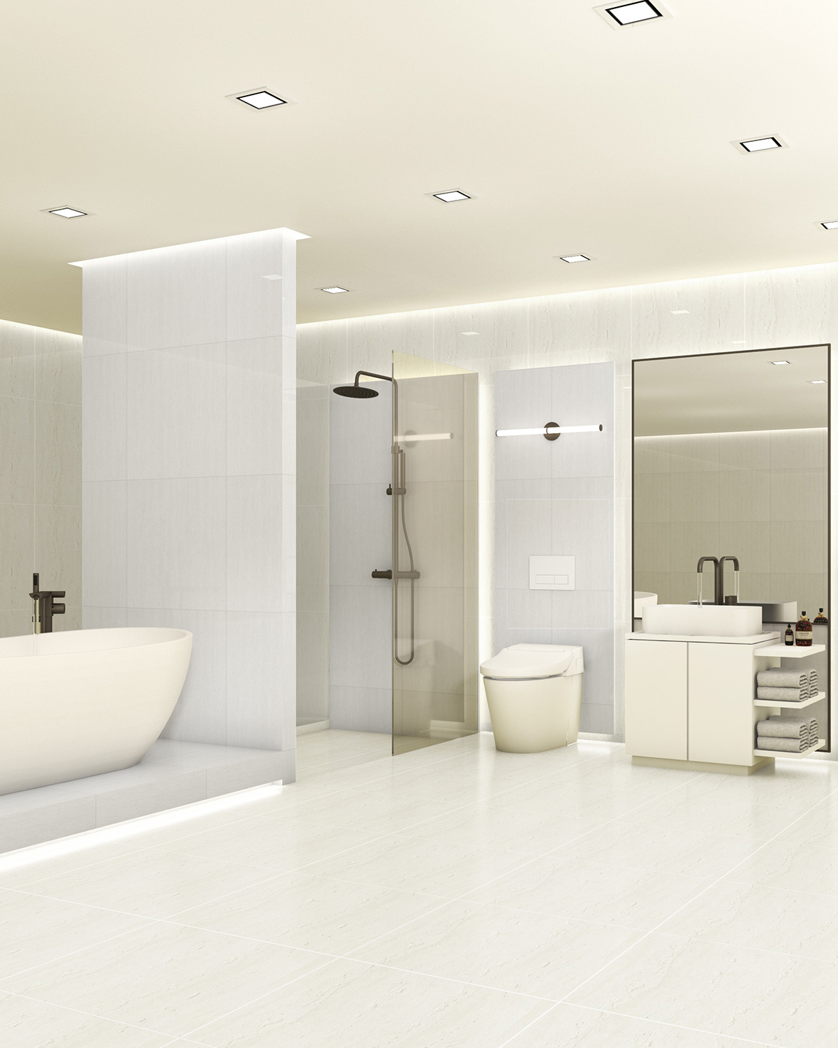 กระเบื้องพอร์ซเลน ริเวอร่า ไวท์ (HJ6H11) 60x60 cm. - Image 2