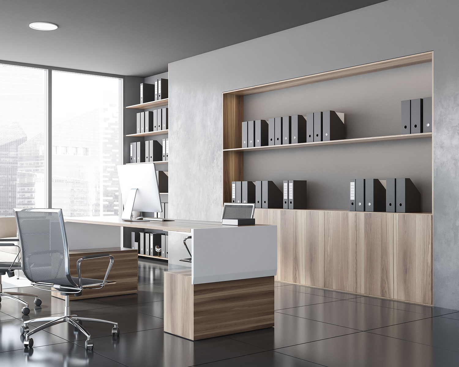 กระเบื้องพอร์ซเลน Super Grey (AK6603) 60x60 cm. - Image 2