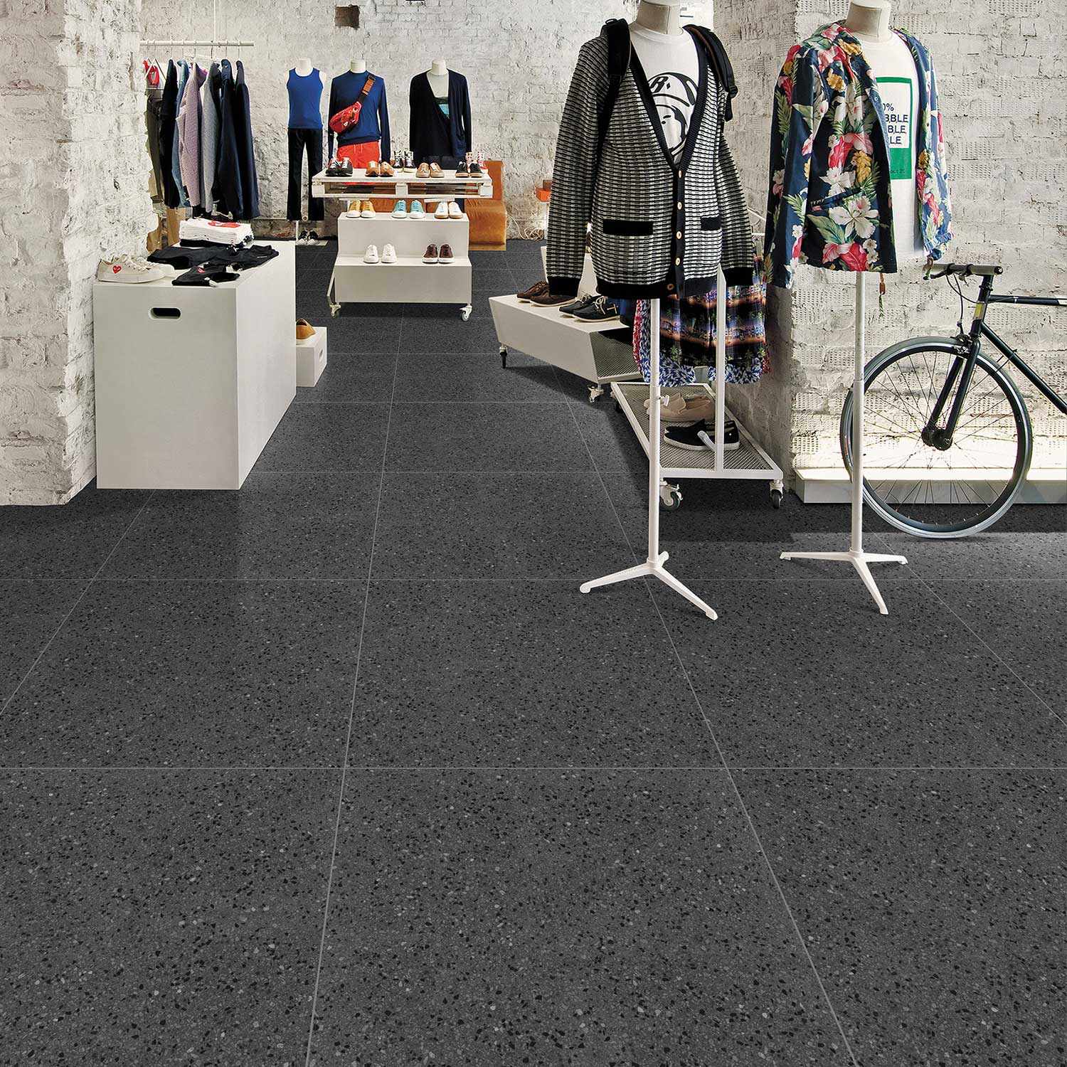 กระเบื้องพอร์ซเลน Venezia Black (BMTZ6004) 60x60 cm. - Image 2