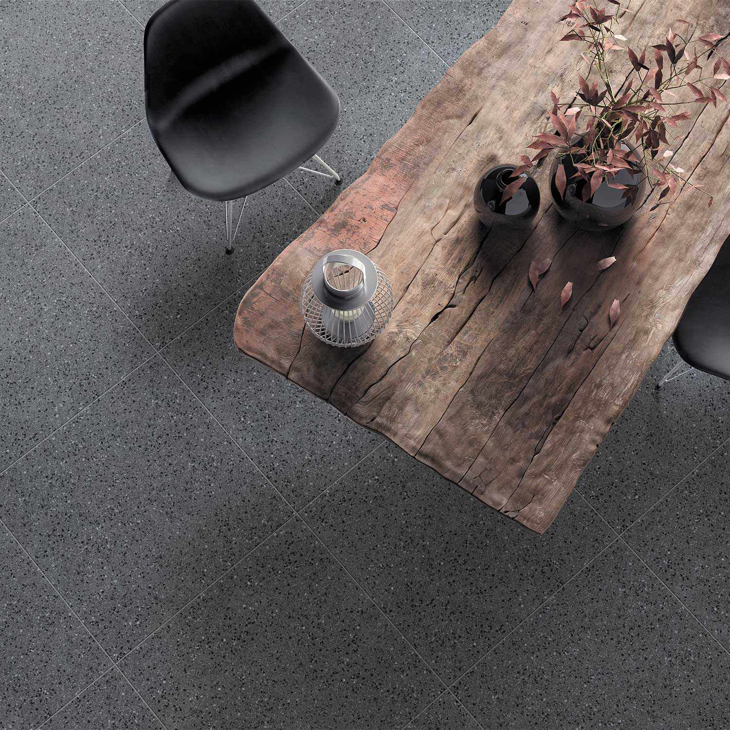 กระเบื้องพอร์ซเลน Venezia Black (BMTZ6004) 60x60 cm. - Image 3