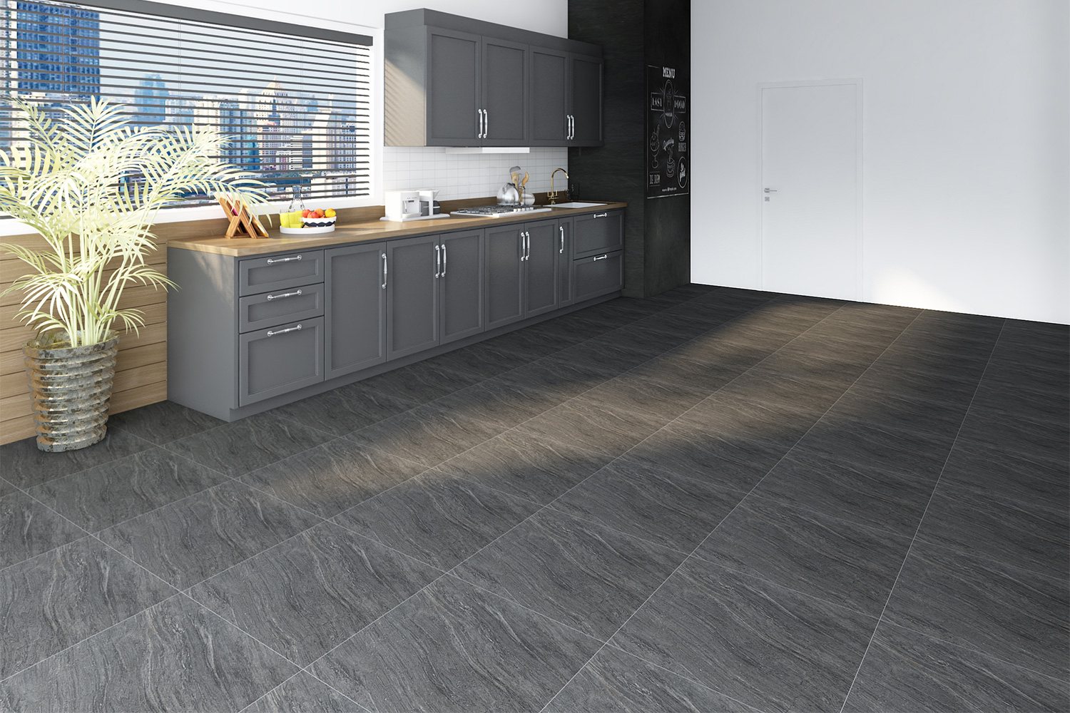 กระเบื้องพอร์ซเลน Wonder Stone Grey (BM6P204B) 60x60 cm. - Image 2