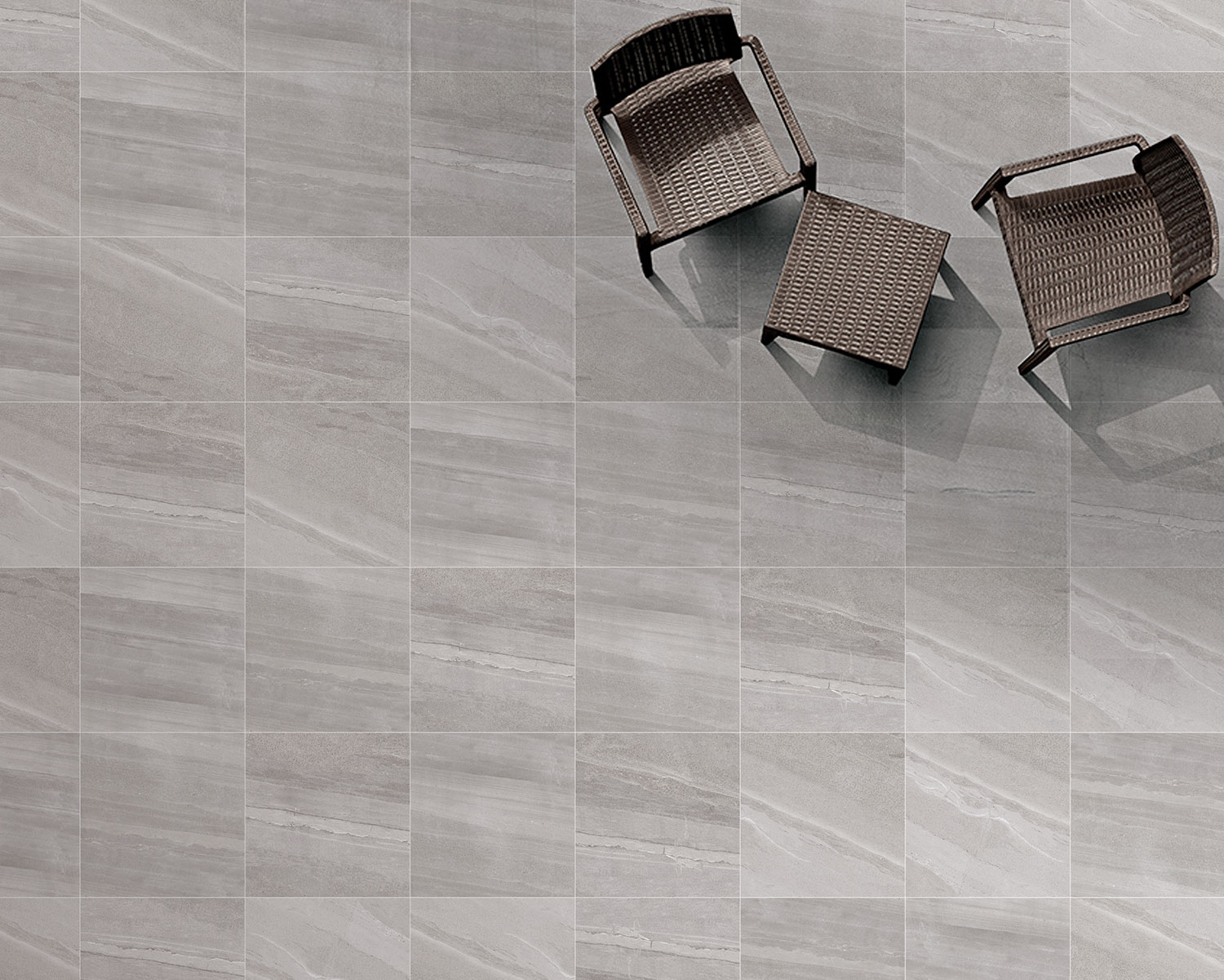 กระเบื้องพอร์ซเลน Archistone Light Grey Lappato (C60253P) 60x60 cm. - Image 4