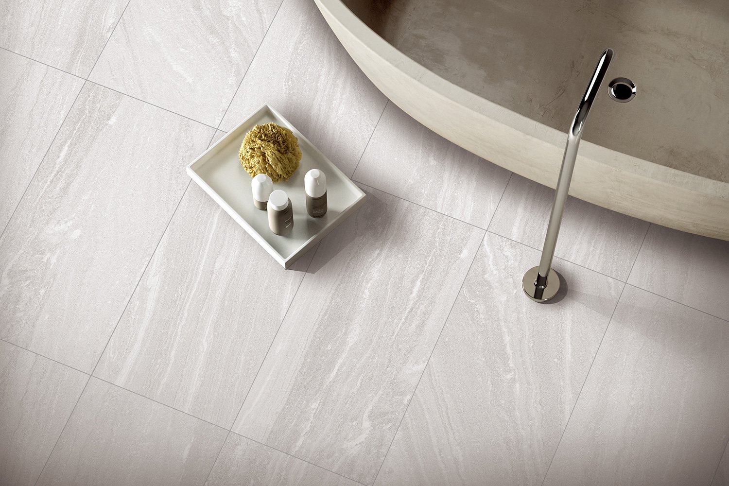 กระเบื้องพอร์ซเลน Shadow 2.0 White (SD45900LP) (1.62 sq.m) 45x90 cm. - Image 2