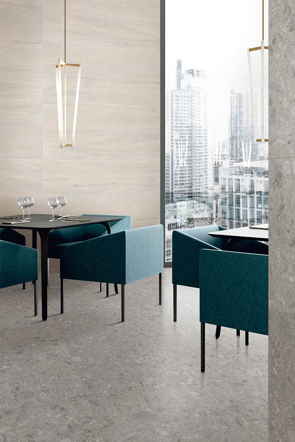 กระเบื้องพอร์ซเลน V TERRAZZO Light grey Matt (VTZ6003) (1.44 sq.m.) 60x60 cm. - Image 3