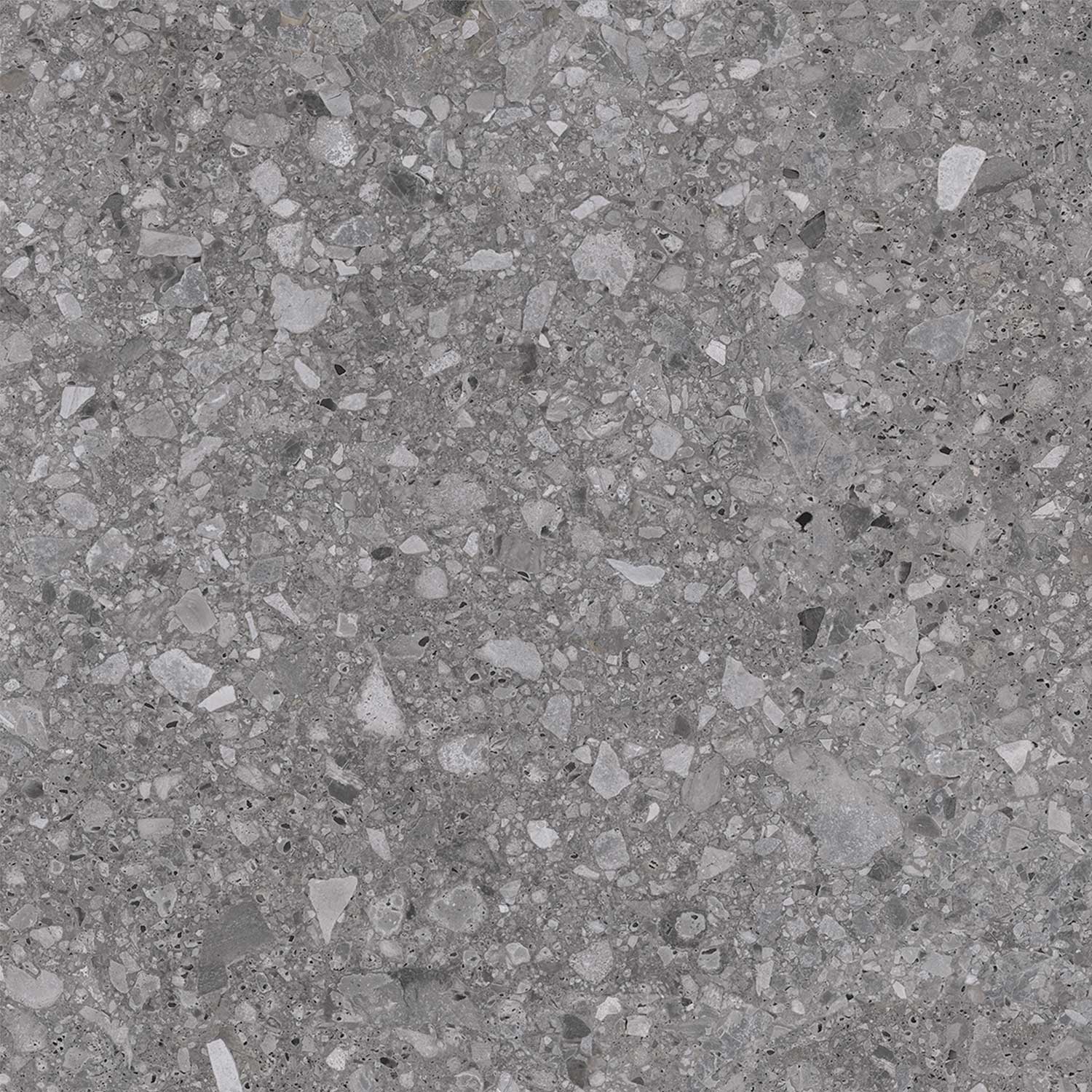 กระเบื้องพอร์ซเลน V TERRAZZO Dark grey Matt (VTZ6005) (1.44 sq.m.) 60x60 cm.