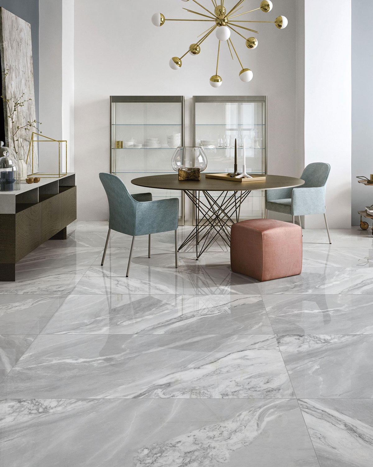 กระเบื้องพอร์ซเลน Morocco Light Grey Polished (SDX6435P) (1.44 sq.m) 60x60 cm. - Image 2