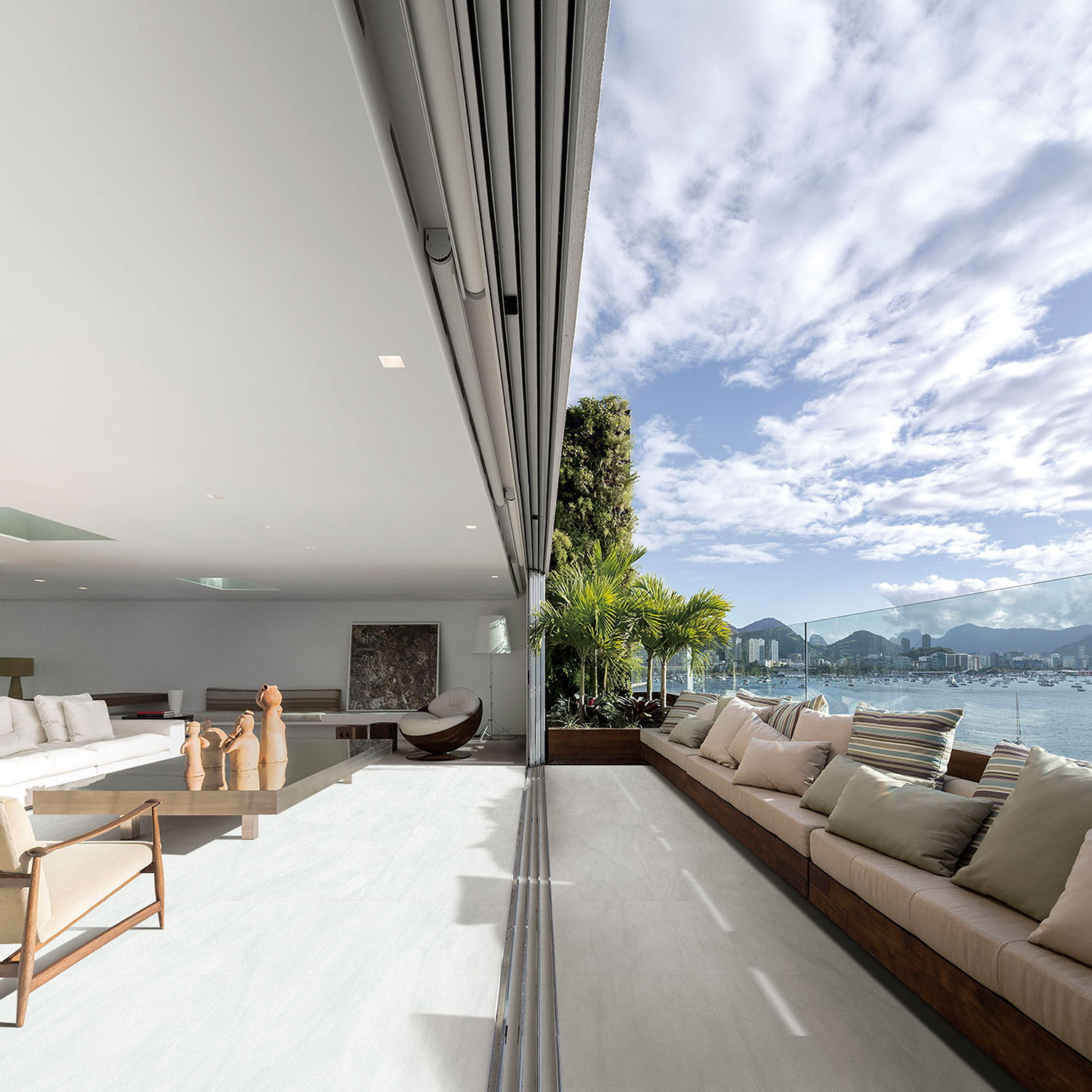 กระเบื้องพอร์ซเลน Lagoon Ash Microtec (PD126101) (1.44 sq.m) 60x120 cm. - Image 2