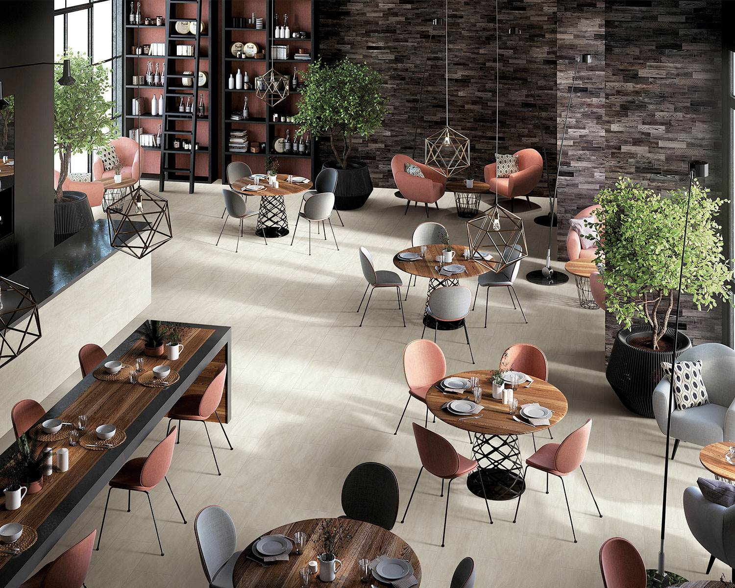 กระเบื้องพอร์ซเลน Lagoon Beige Microtec (PD126102) (1.44 sq.m) 60x120 cm. - Image 2